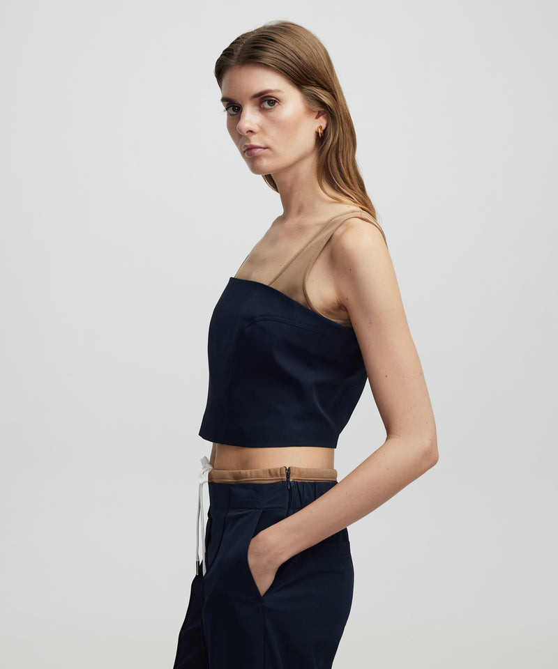 Ipekyol Color Block Blouse Navy