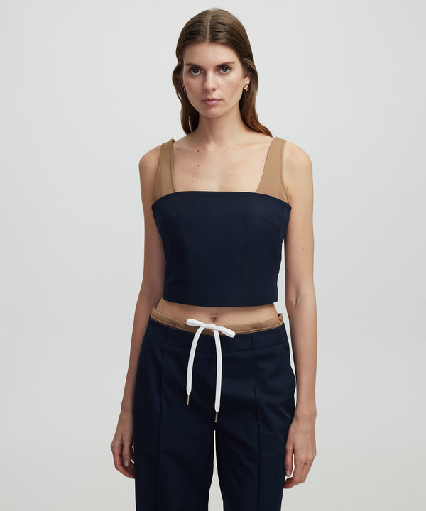 Ipekyol Color Block Blouse Navy