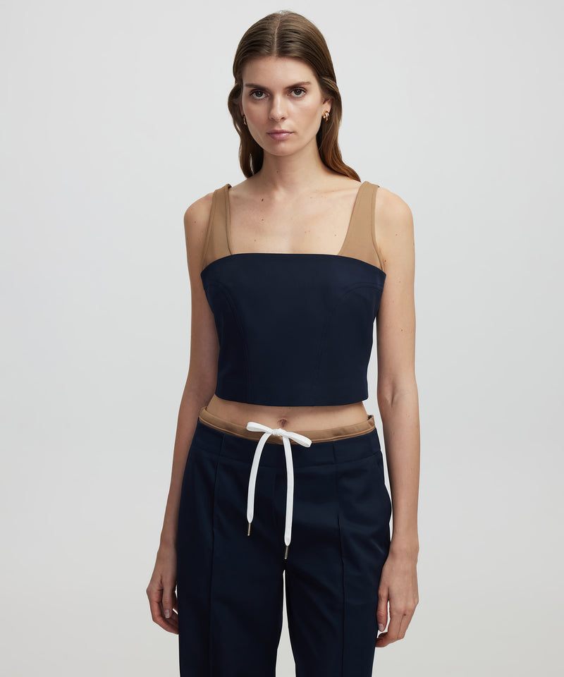 Ipekyol Color Block Blouse Navy