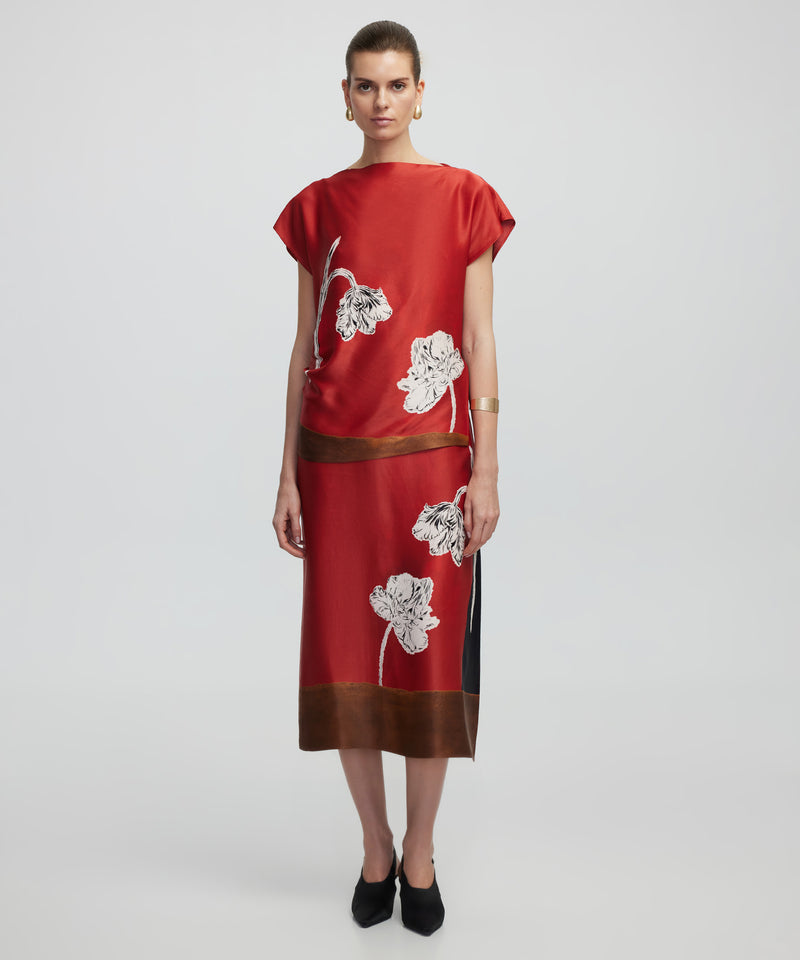 Ipekyol Flower Pattern Blouse Red