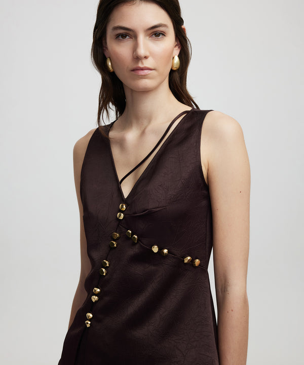 Ipekyol Metal Button Blouse Brown