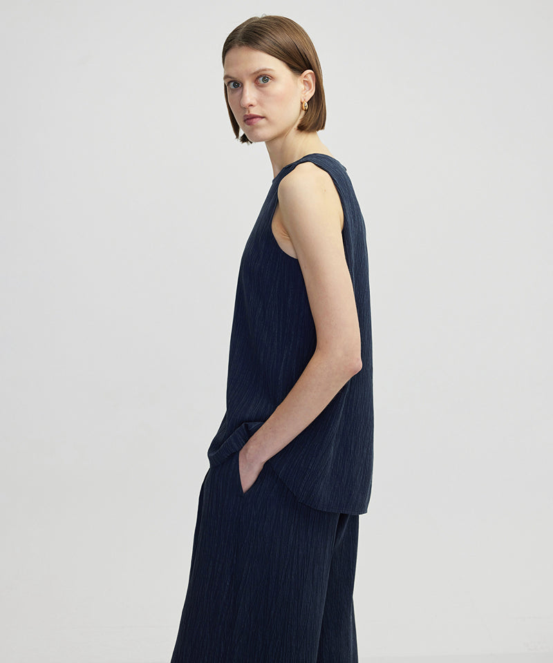 Ipekyol Cupro Blouse Navy