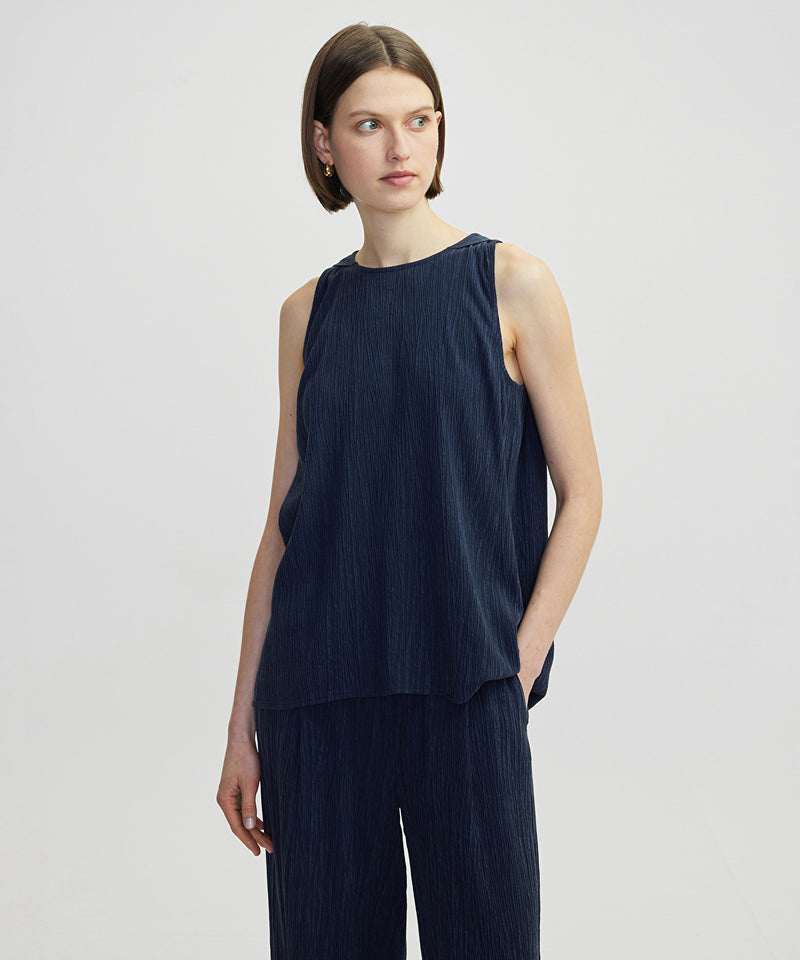 Ipekyol Cupro Blouse Navy