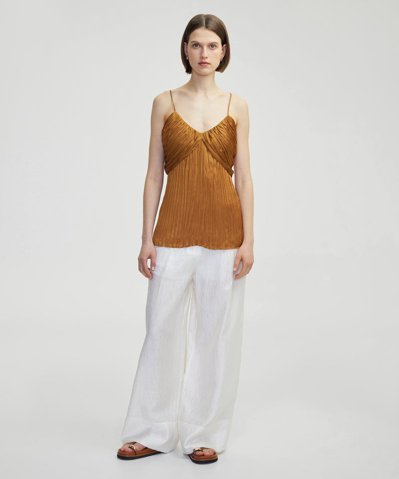 Ipekyol Crinkle Effect Blouse Tobacco