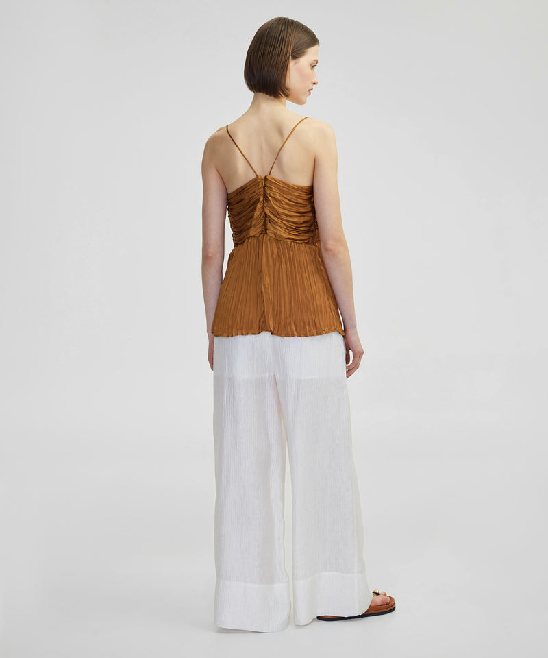 Ipekyol Crinkle Effect Blouse Tobacco