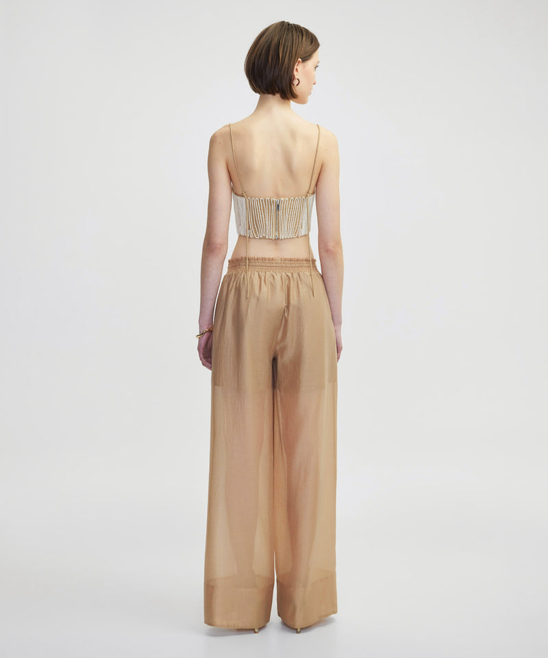 Ipekyol Strass Stone Printed And Embroidered Blouse Natural