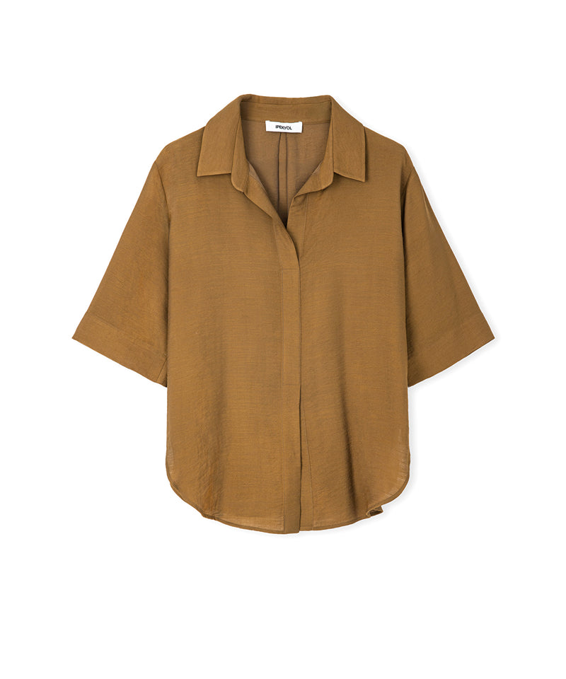 Ipekyol Shirt Collar Blouse Tobacco