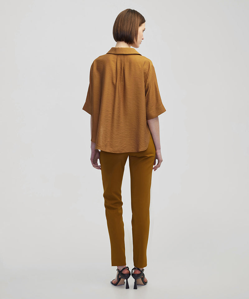 Ipekyol Shirt Collar Blouse Tobacco