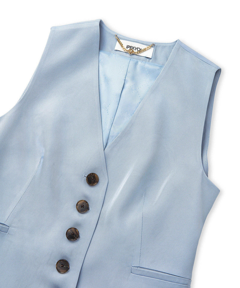 Ipekyol Fleece Pocket Vest Light Blue