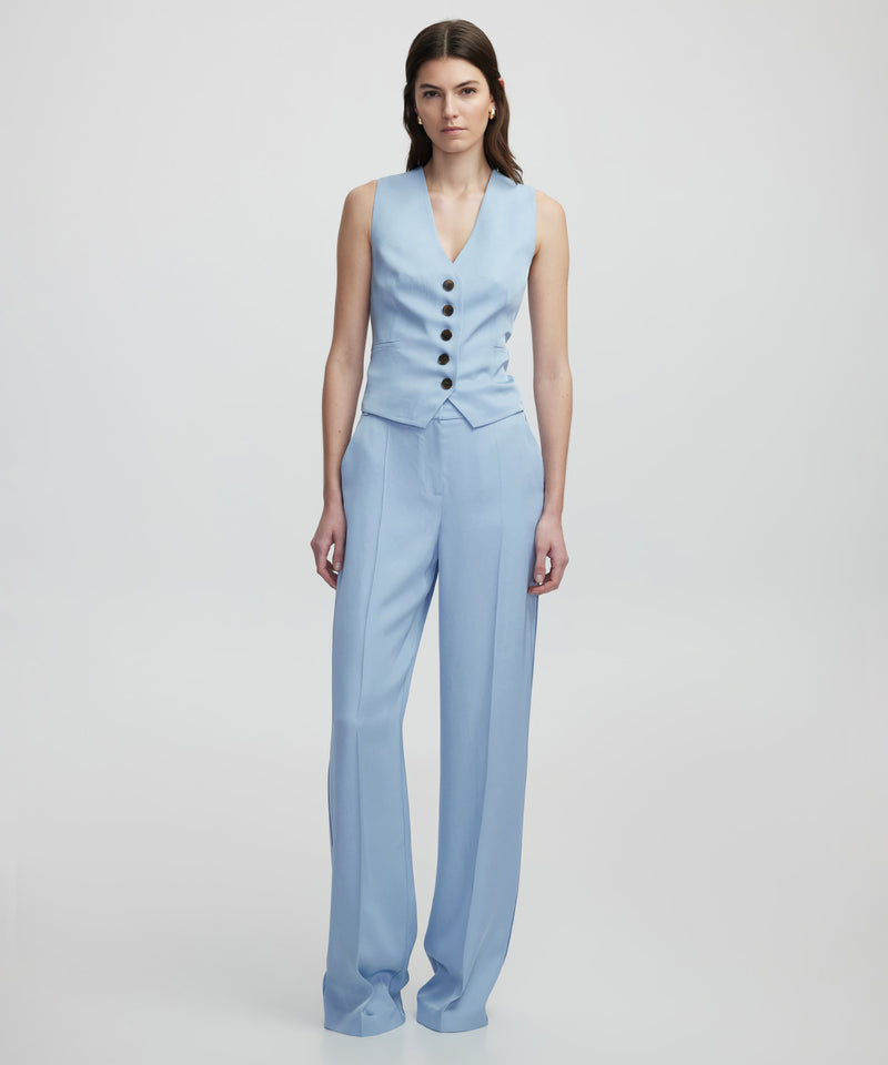 Ipekyol Fleece Pocket Vest Light Blue