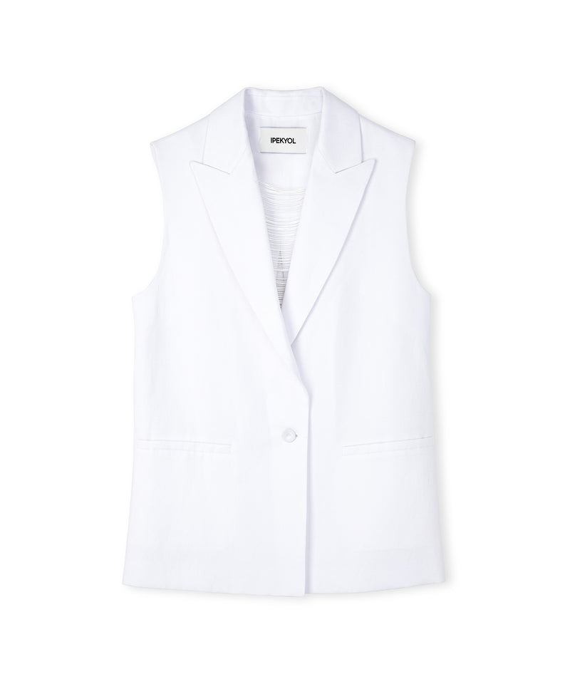 Ipekyol Vest With Back Neckline And Tassels White