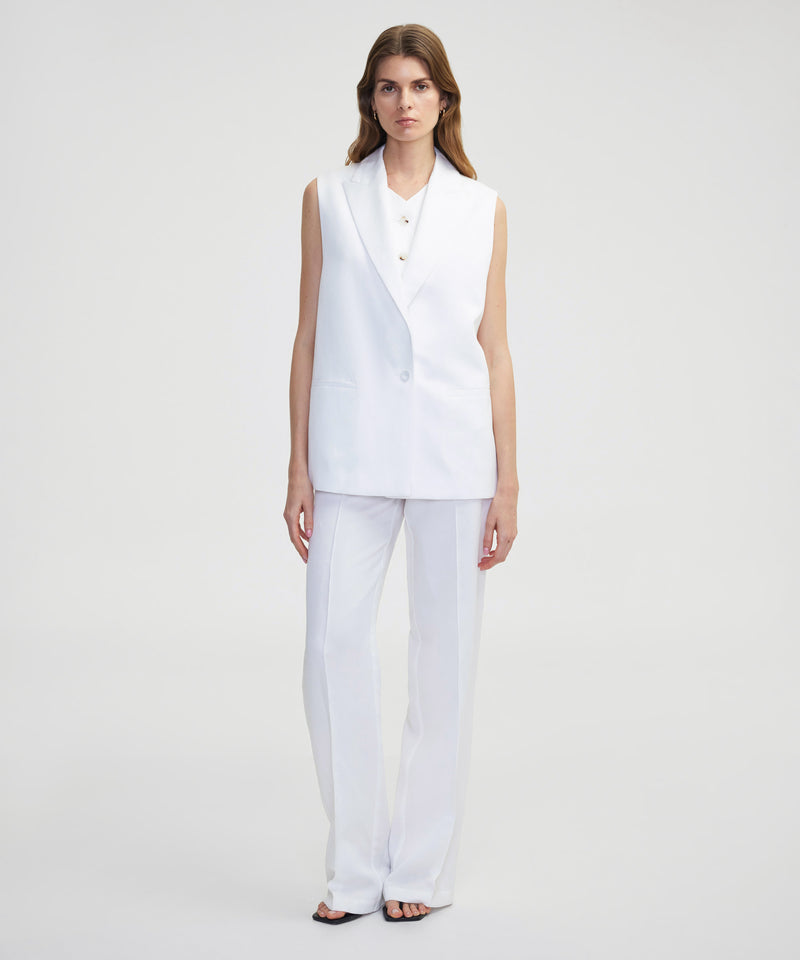 Ipekyol Vest With Back Neckline And Tassels White