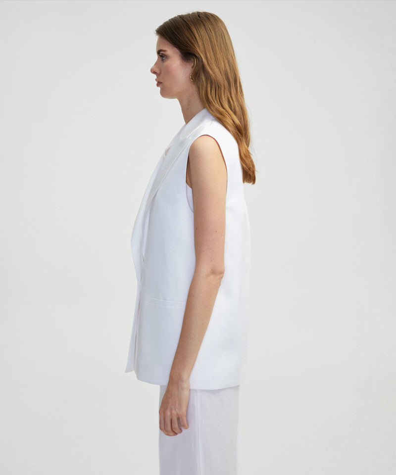Ipekyol Vest With Back Neckline And Tassels White