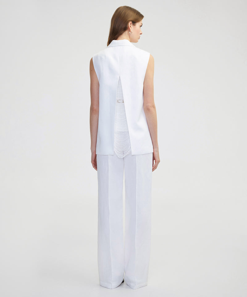 Ipekyol Vest With Back Neckline And Tassels White