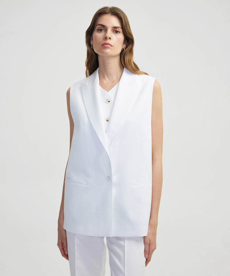 Ipekyol Vest With Back Neckline And Tassels White
