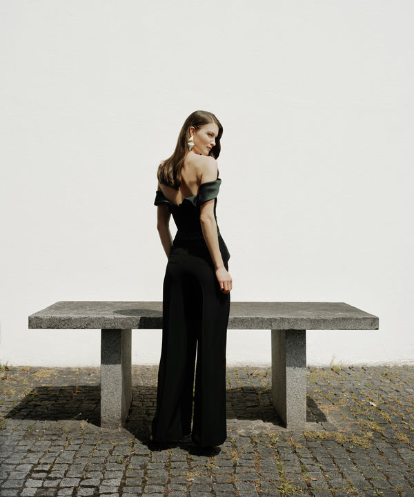 Ipekyol Fabric Mix Overalls Black