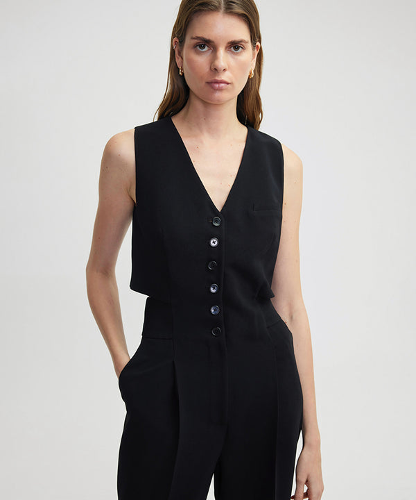 Ipekyol Double-Piece Look Wide Leg Jumpsuit Black