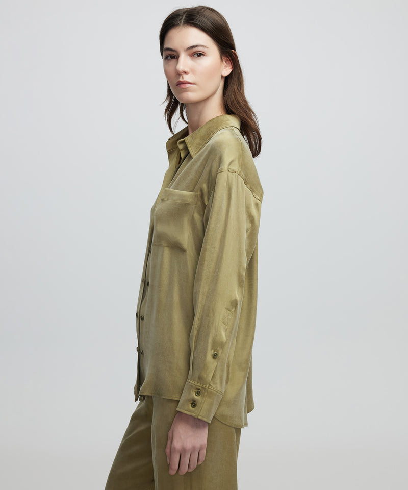 Ipekyol Adjustable Button-Down Shirt Khaki
