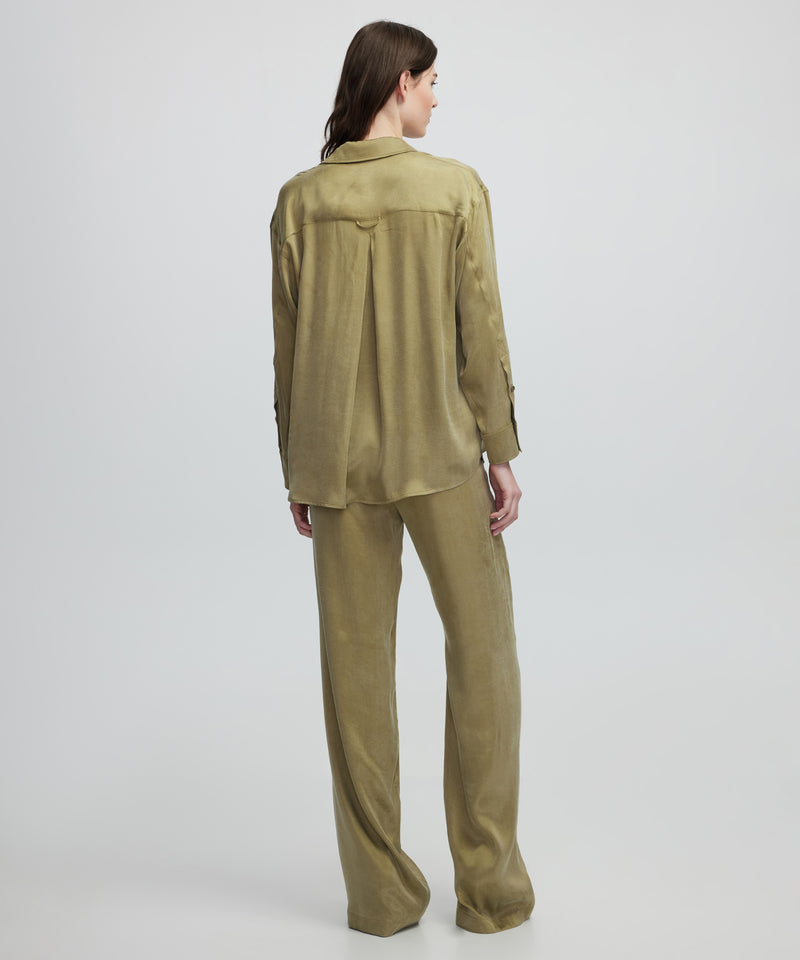 Ipekyol Adjustable Button-Down Shirt Khaki