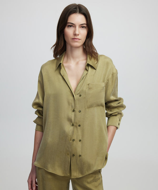 Ipekyol Adjustable Button-Down Shirt Khaki