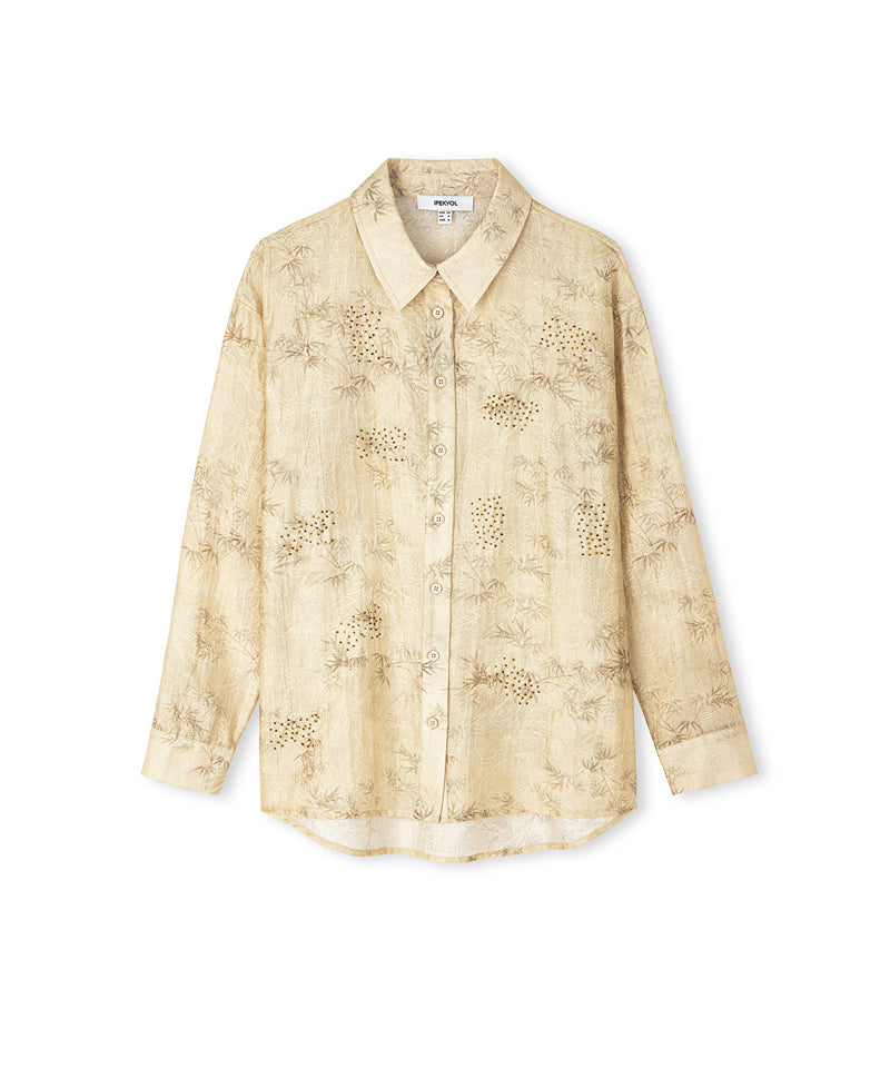 Ipekyol Embroidered And Jacquard Shirt Natural