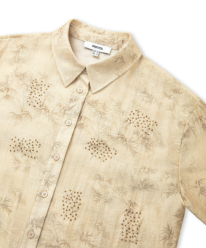 Ipekyol Embroidered And Jacquard Shirt Natural