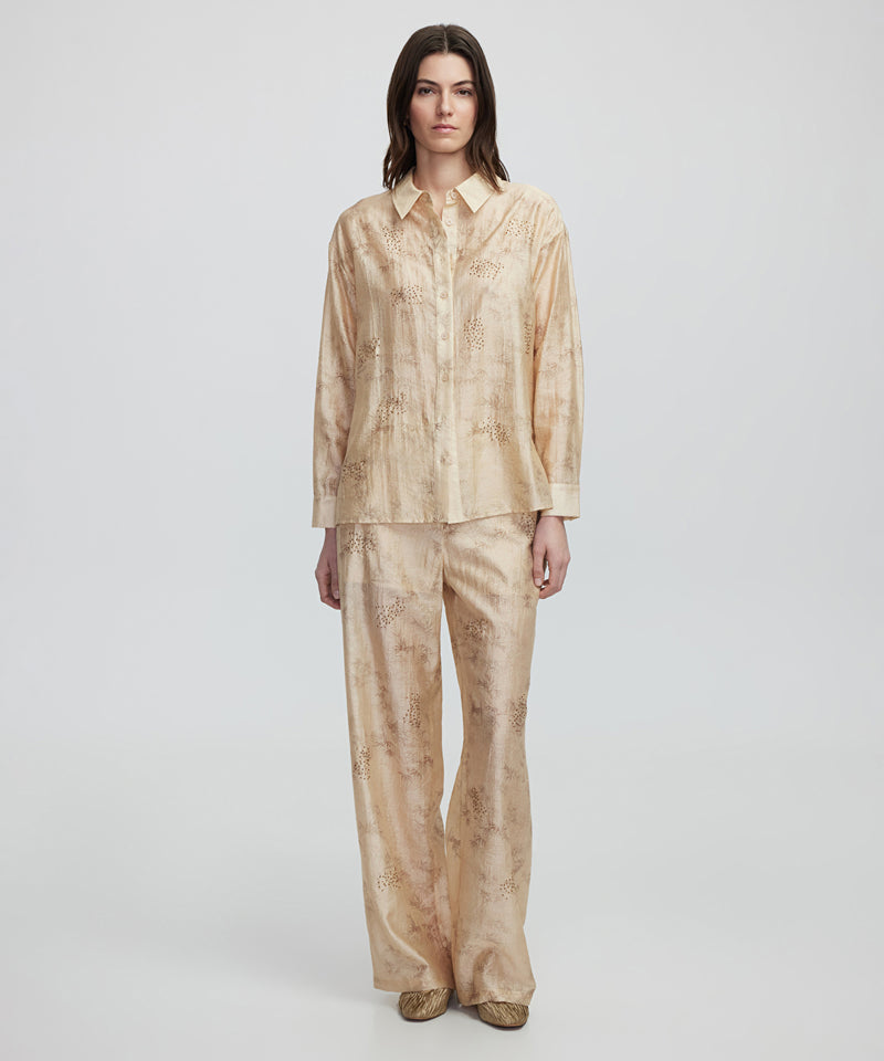 Ipekyol Embroidered And Jacquard Shirt Natural