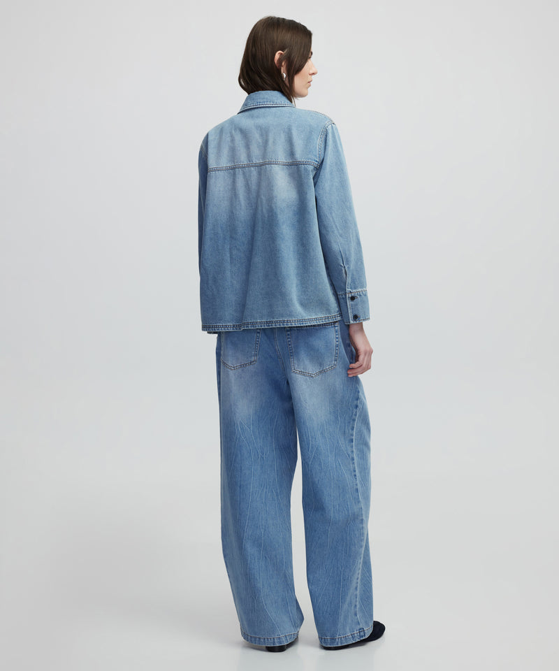 Ipekyol Embroidered Denim Shirt Indigo