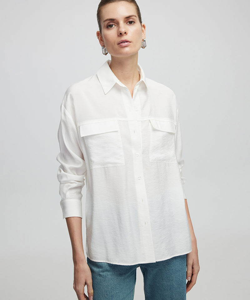 Ipekyol Pocket Flap Shirt Ecru