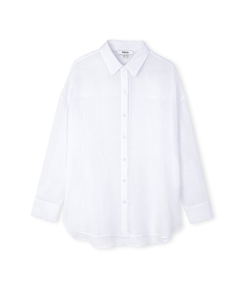 Ipekyol Loose Fit Linen Shirt White