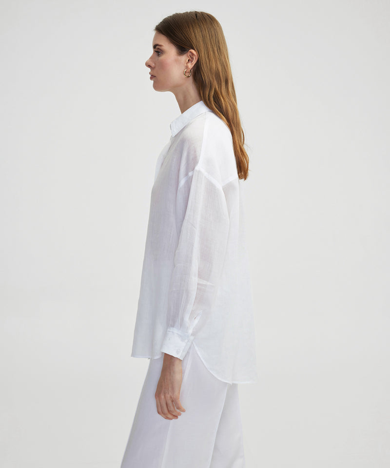 Ipekyol Loose Fit Linen Shirt White