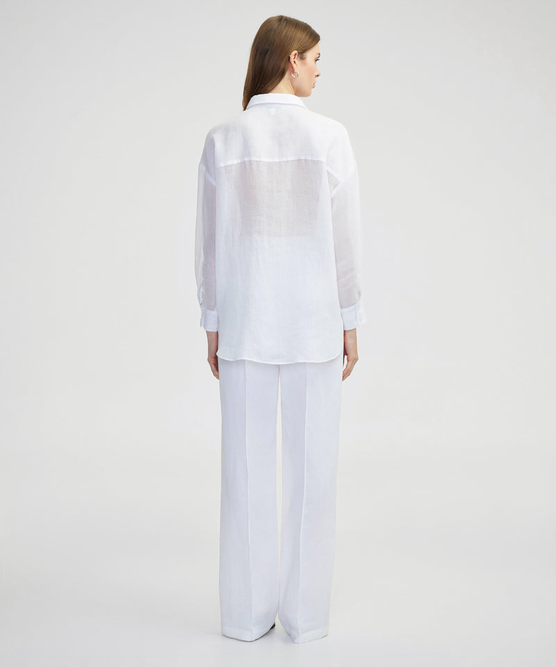 Ipekyol Loose Fit Linen Shirt White