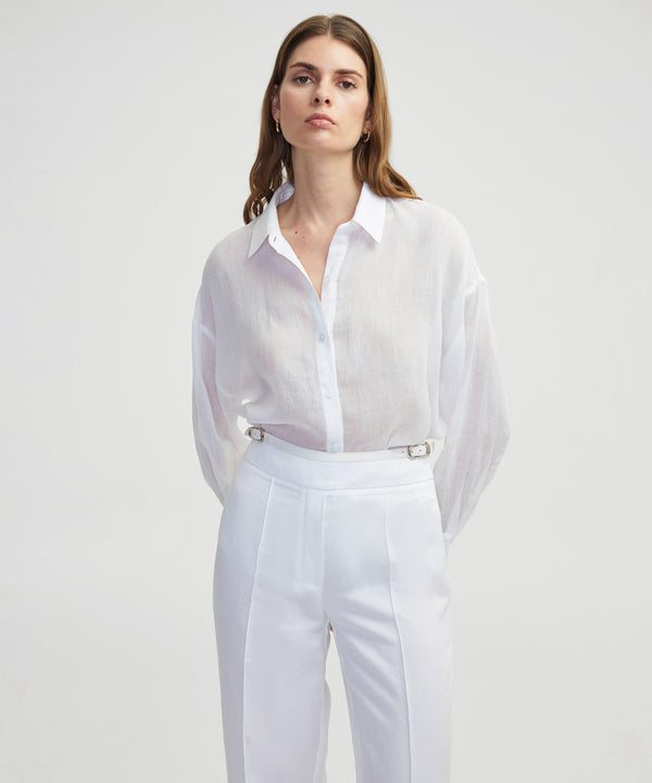 Ipekyol Loose Fit Linen Shirt White