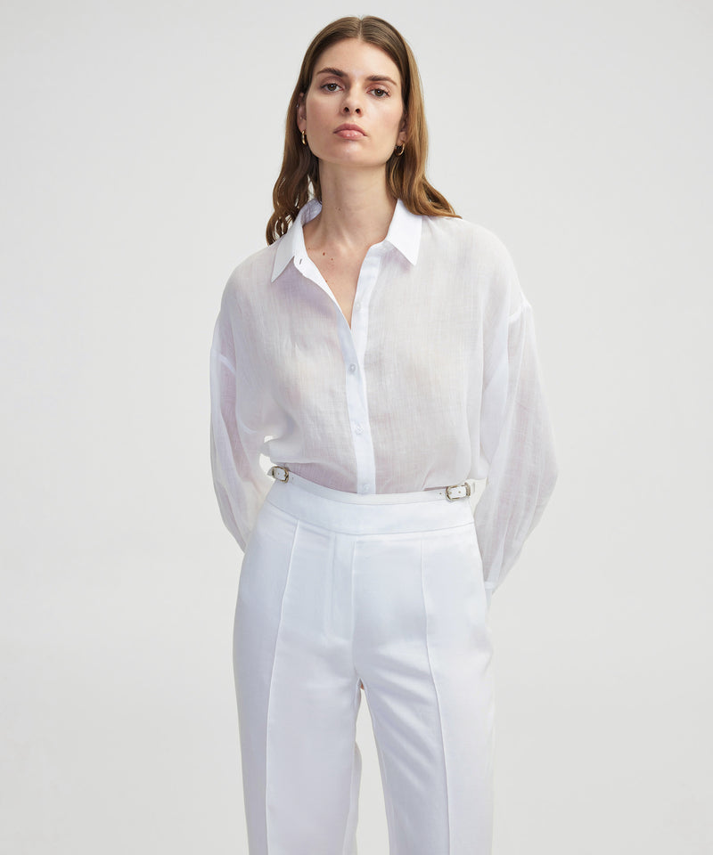 Ipekyol Loose Fit Linen Shirt White