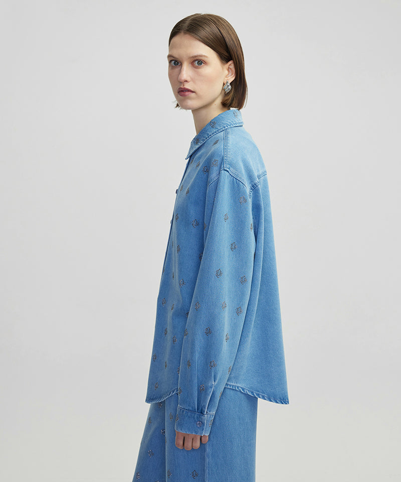 Ipekyol Monogram Hotfix Printed Image Blue