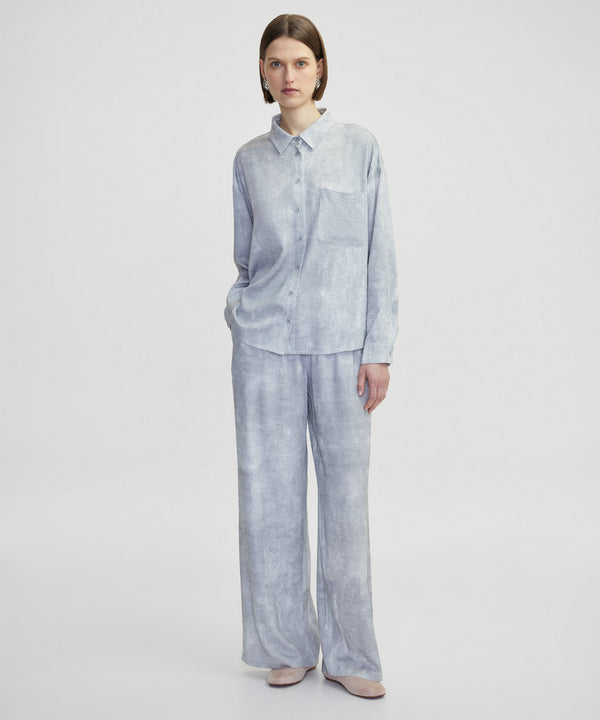 Ipekyol Hotfix Printed Relaxed Fit Shirt Grey