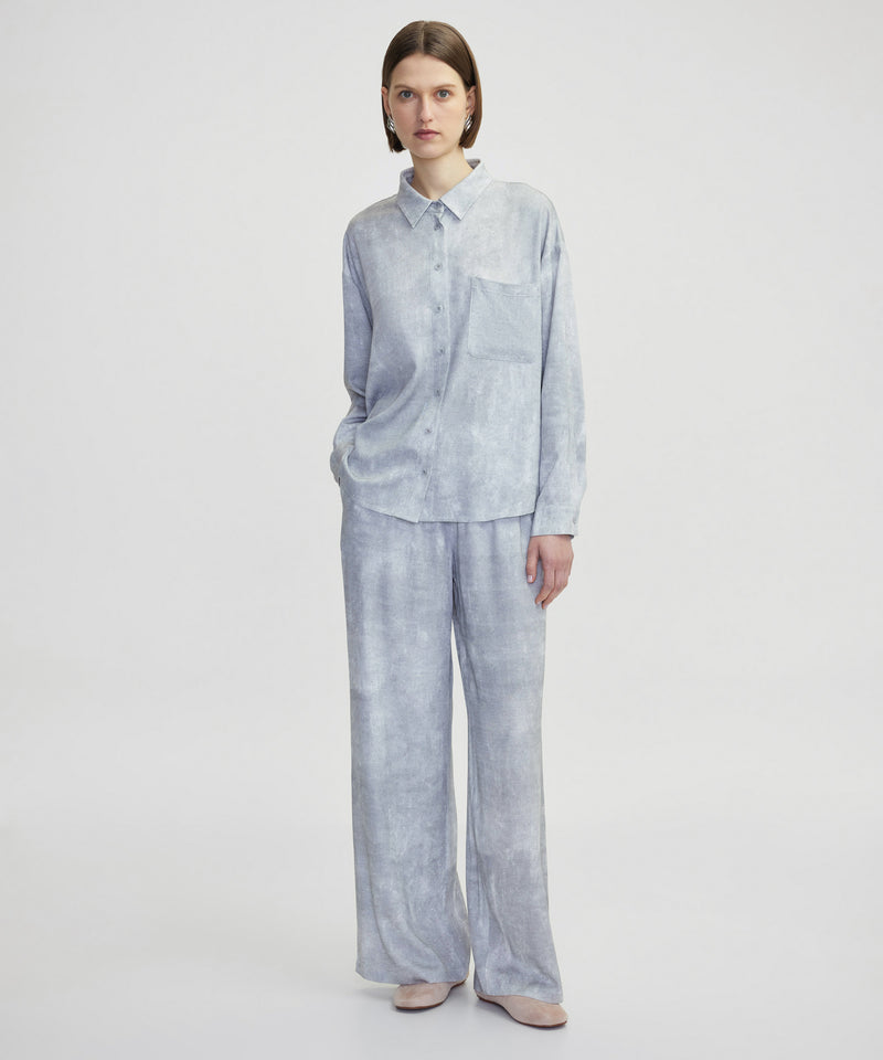 Ipekyol Hotfix Printed Relaxed Fit Shirt Grey