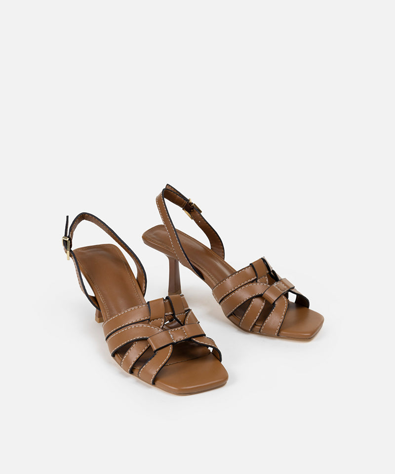 Ipekyol Interlocking Strappy Heeled Shoes Brown