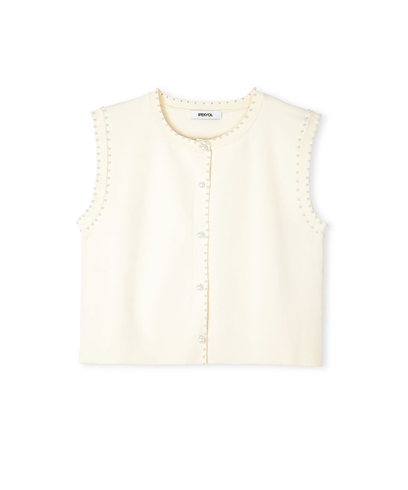 Ipekyol Faux Pearl Accessory Knitwear Ecru