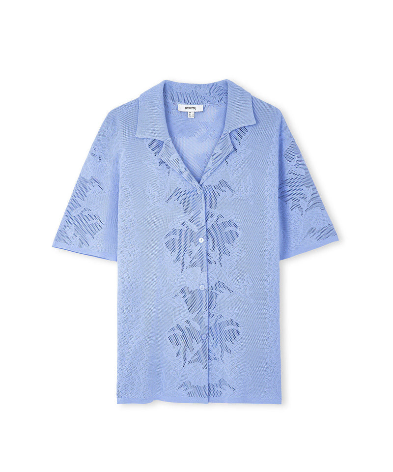 Ipekyol Jacquard Knit Shirt Blue