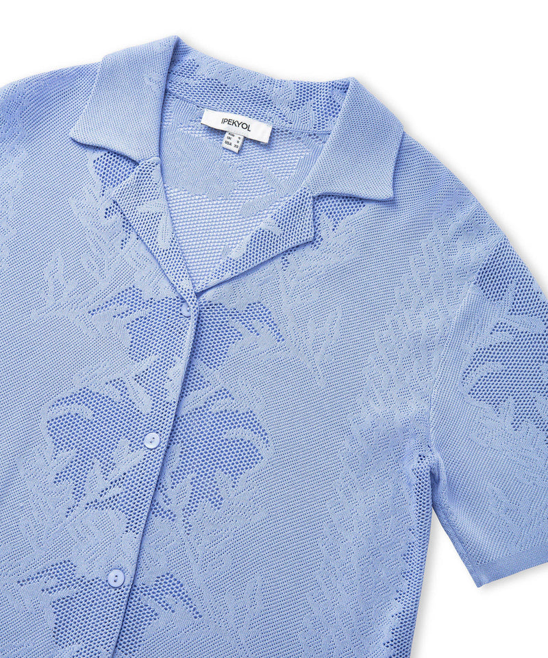 Ipekyol Jacquard Knit Shirt Blue