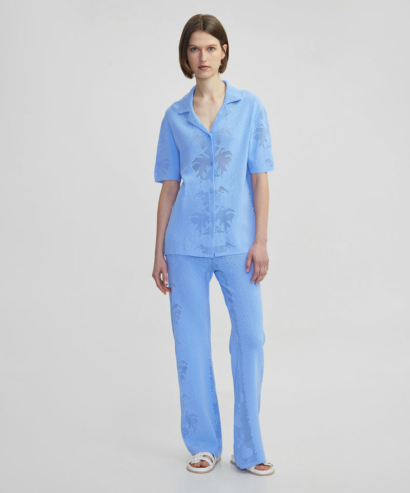 Ipekyol Jacquard Knit Shirt Blue