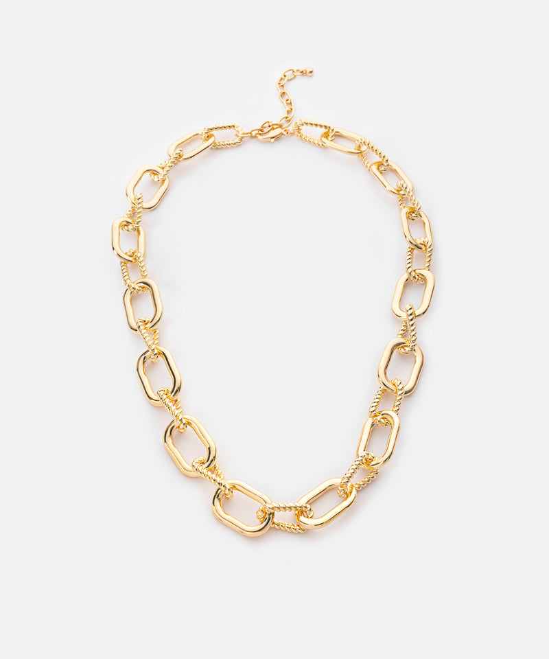 Ipekyol Contrast Textured Chain Necklace Gold