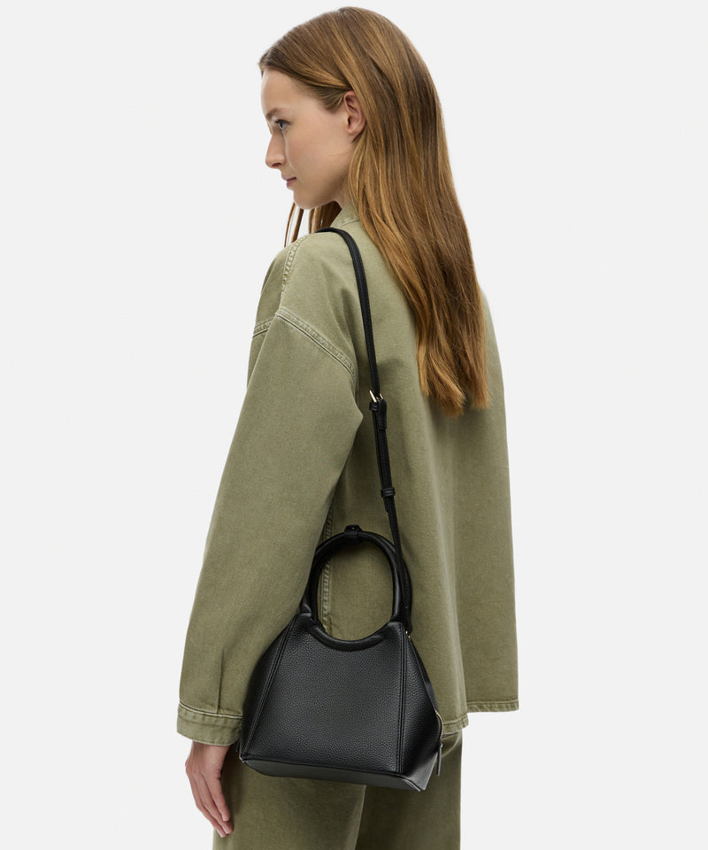 Ipekyol Leather Look Double Handle Bag Black