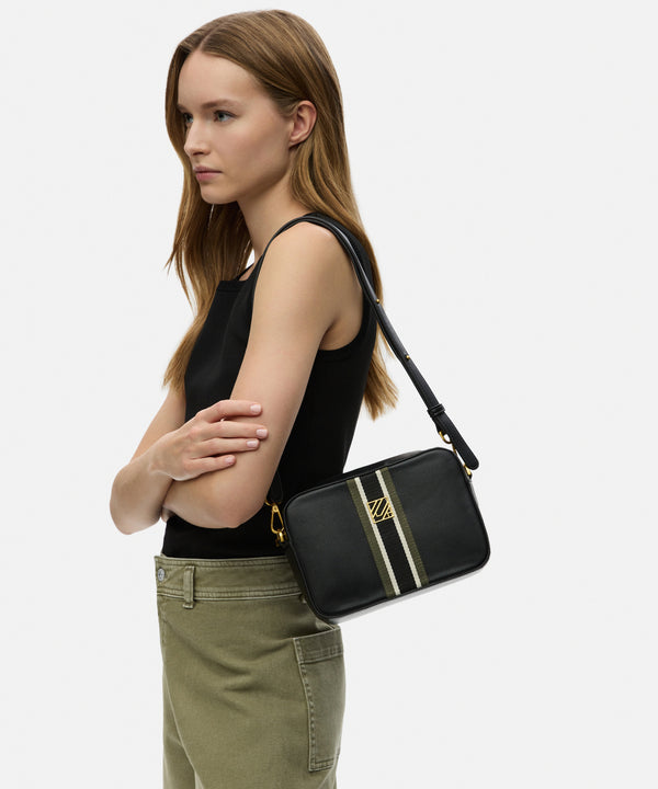 Ipekyol Contrast Striped Bag Black