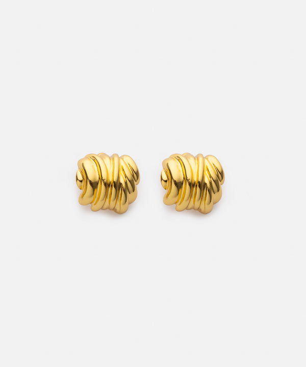 Ipekyol Textured Metal Earrings Gold