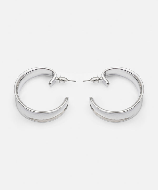 Ipekyol Metal Hoop Earrings Silver