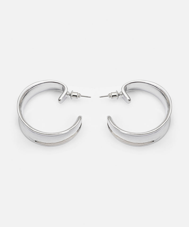 Ipekyol Metal Hoop Earrings Silver