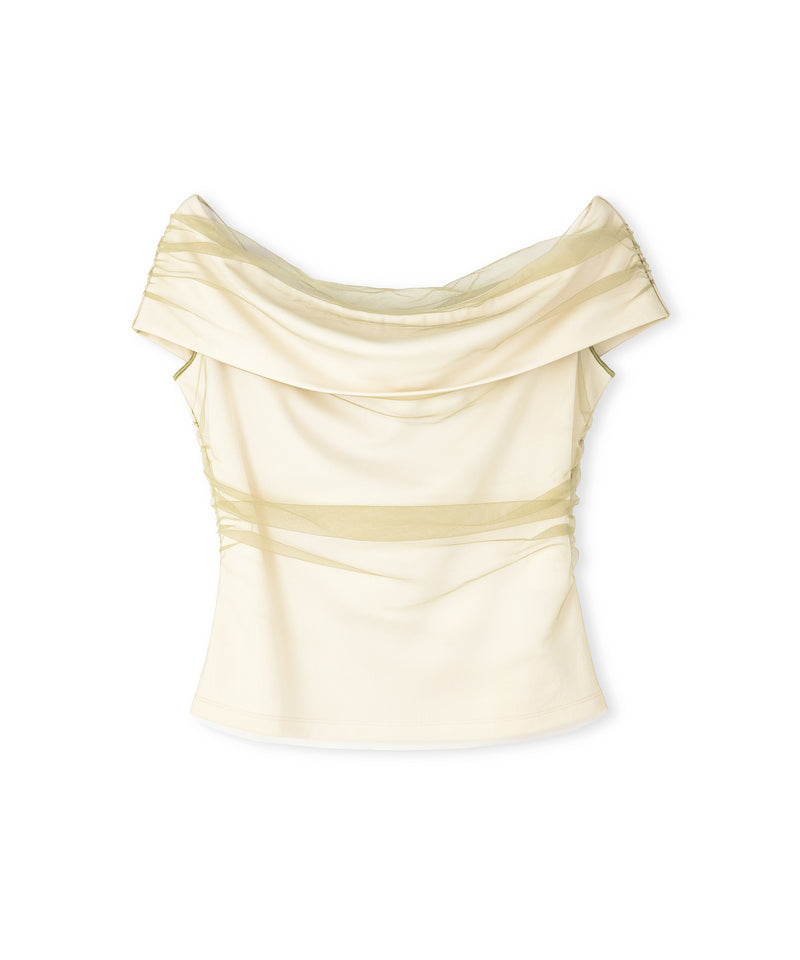 Ipekyol Tulle Mix T-Shirt Ecru