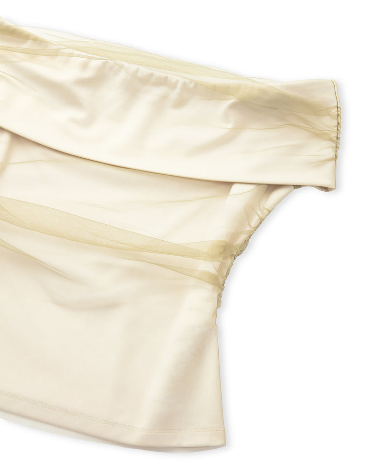 Ipekyol Tulle Mix T-Shirt Ecru